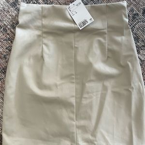 H&M faux leather mini skirt